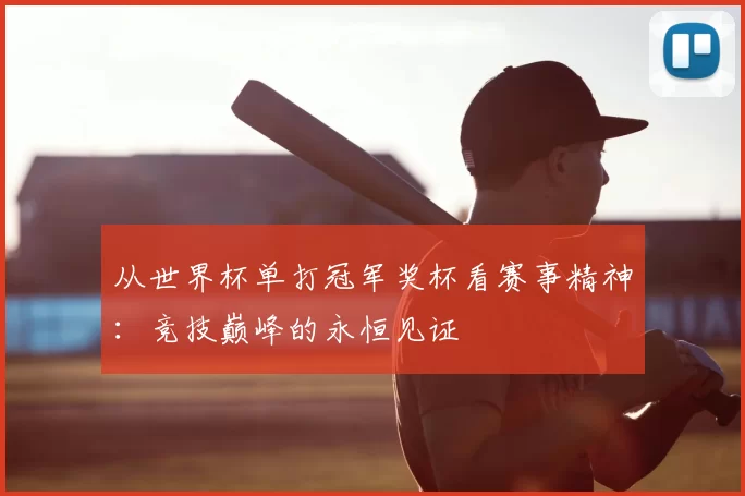 从世界杯单打冠军奖杯看赛事精神:竞技巅峰的永恒见证