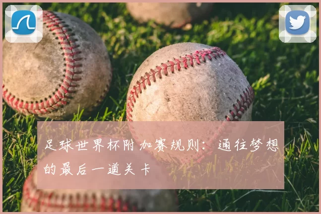 足球世界杯附加赛规则:通往梦想的最后一道关卡